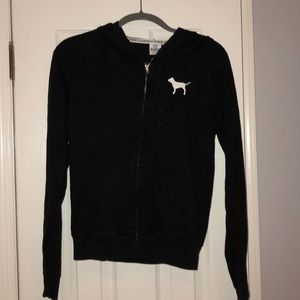 Love pink zip up hoodie